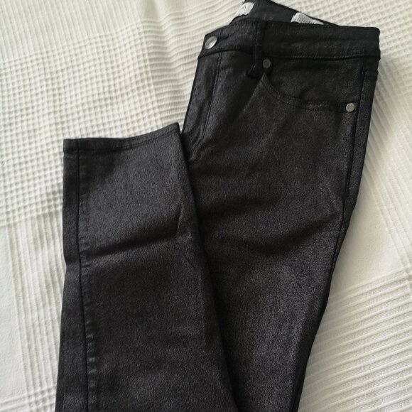 Black Silver Sofia Vergara Jeans Skinny Ankle Cheville Ultra Mince Denim Pants - Picture 2 of 8